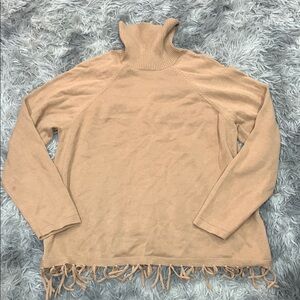 Rafaella Tan Cowl Neck Sweater Relaxed Fit